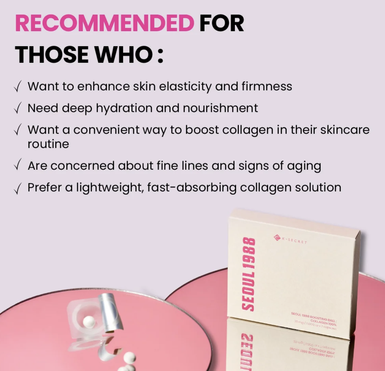 KSECRET SEOUL 1988 Boosting Ball : Collagen 100% [7 capsules]